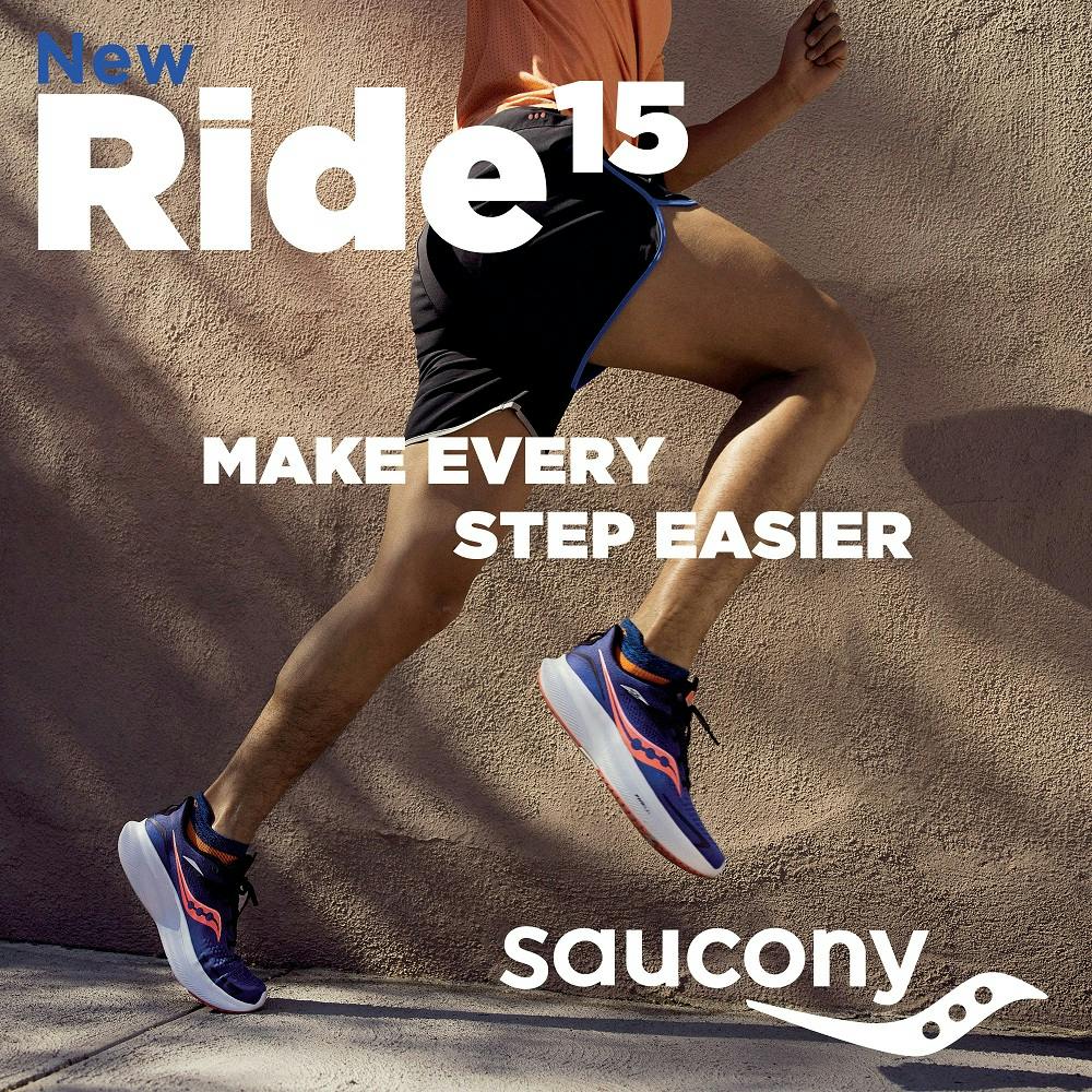 Saucony «Ride 15»: Η νέα δρομική δύναμη για αγώνες και προπονήσεις runbeat.gr